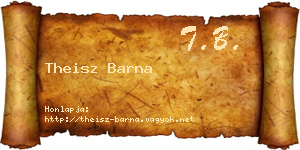 Theisz Barna névjegykártya