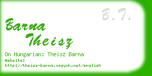 barna theisz business card